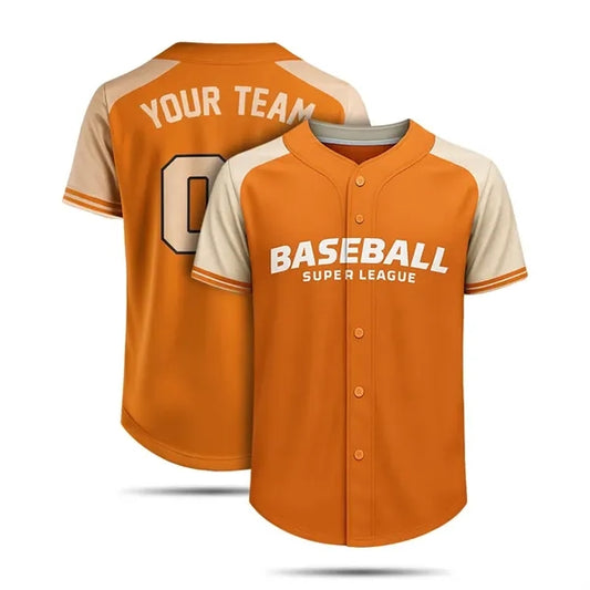 Bee Eye Mesh Men's Full Button Baseball Jersey 150 GSM