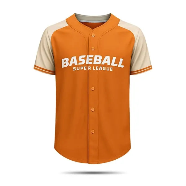 Bee Eye Mesh Men's Full Button Baseball Jersey 150 GSM