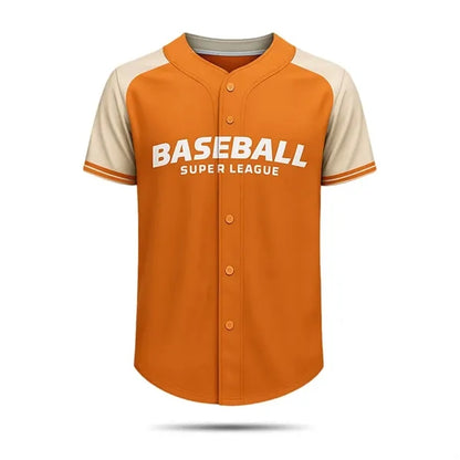 Bee Eye Mesh Men's Full Button Baseball Jersey 150 GSM