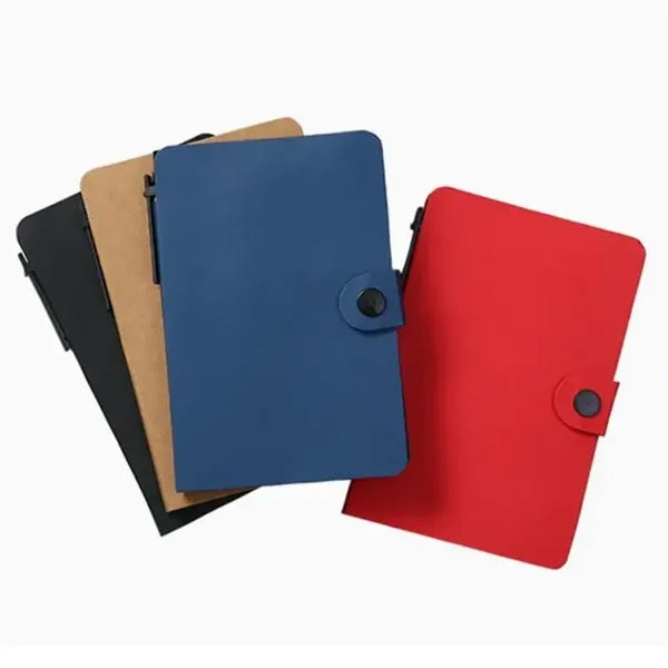 Notebook with Sticky Notes and Pen