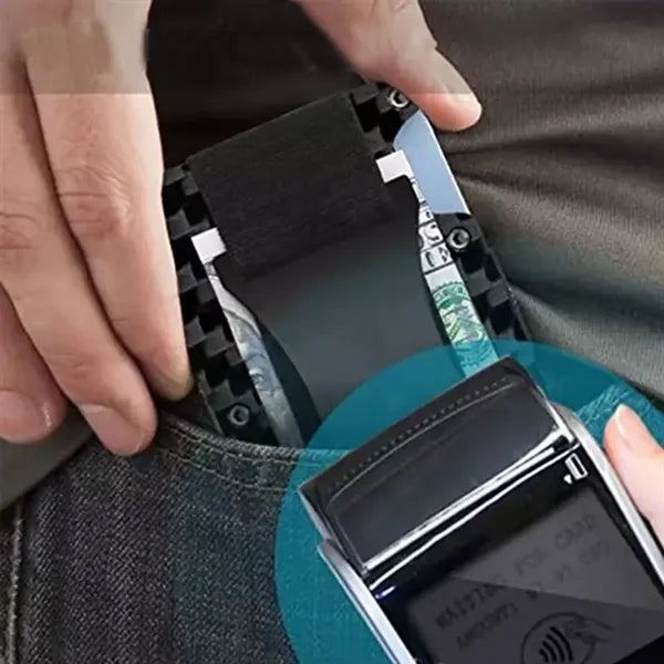 Aluminum Slim Minimalist Compact Wallet and Card Holder