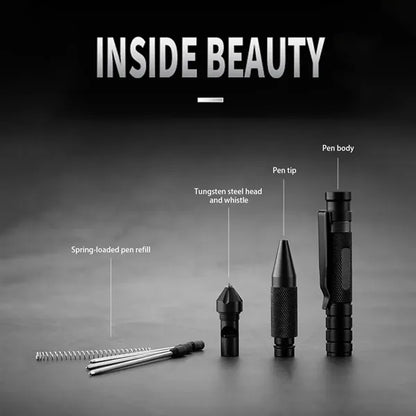 Tactical Pen with Glass Breaker Emergency Whistle Ballpoint