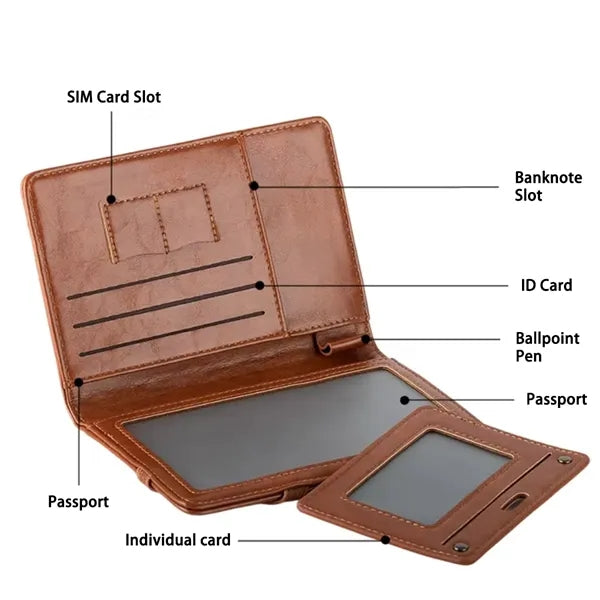 RFID Safe Passport Holder PU Leather Multiple Colors