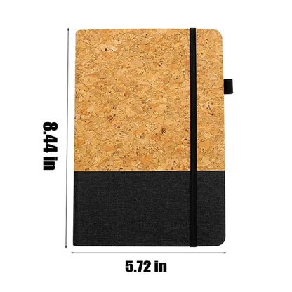 Hardcover Cork Linen A5 Cream Paper Journal Planner Pen Set