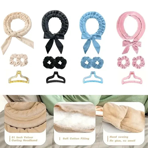Heatless Curling Rod Headband Soft Rollers Sleeping Styling
