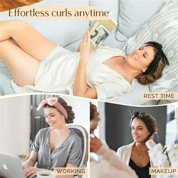 Heatless Curling Rod Headband Soft Rollers Sleeping Styling