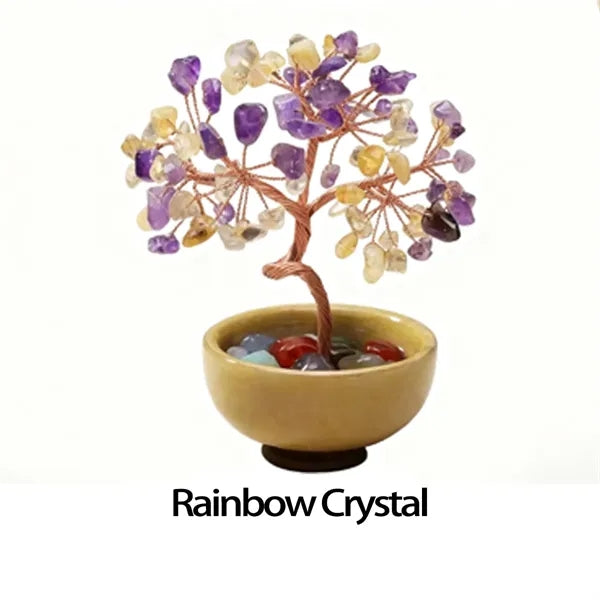 Crystal Tree of Life Chakra Healing Money Ceramic Base