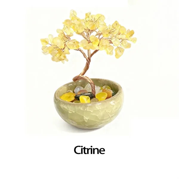 Crystal Tree of Life Chakra Healing Money Ceramic Base