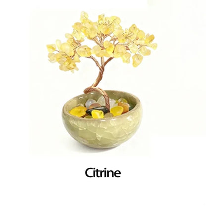 Crystal Tree of Life Chakra Healing Money Ceramic Base