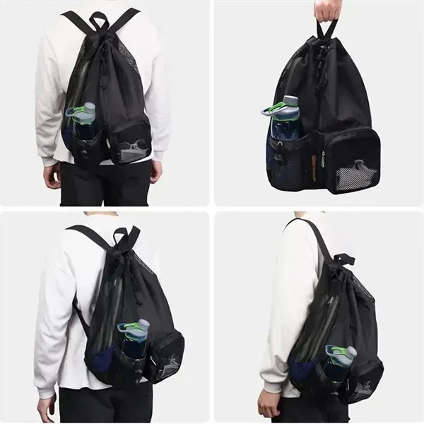 Drawstring Mesh sports Backpack