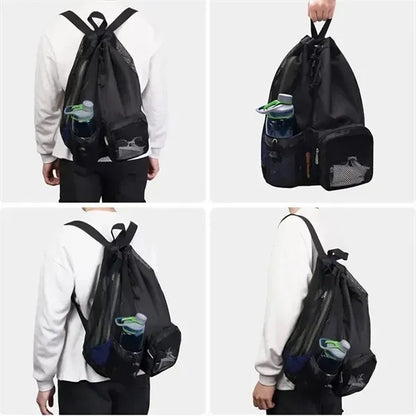 Drawstring Mesh sports Backpack