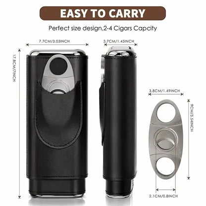 Travel Cigar Case with cutter