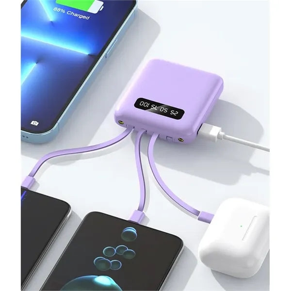 5000mAh Power Banks Built-in Cables Portable Charger