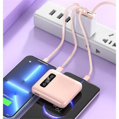 5000mAh Power Banks Built-in Cables Portable Charger