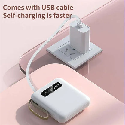 5000mAh Power Banks Built-in Cables Portable Charger