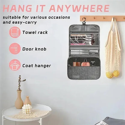 Travel Cosmetic Toiletry Bag with Hanging Hook