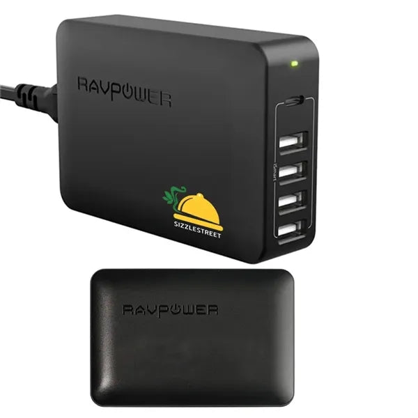 Power 60W 5-Port USB Desktop Charging Station with Power Del
