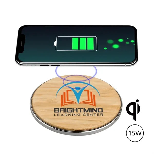 Bamboo 15W Qi Wireless Charger
