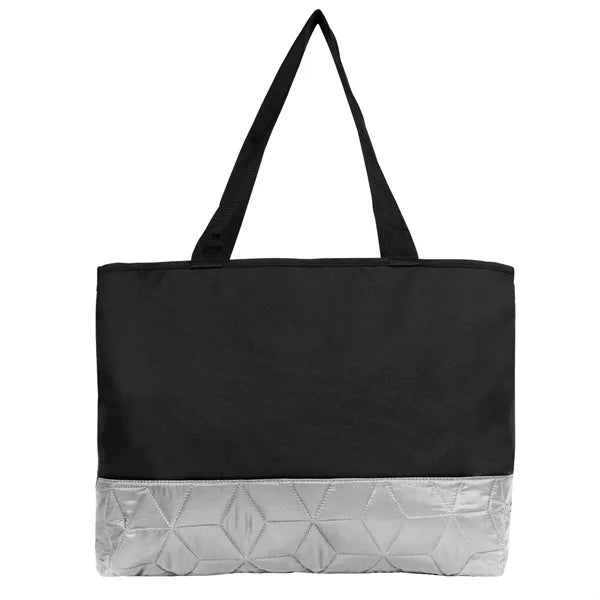 Quilted Zipper Tote Bag