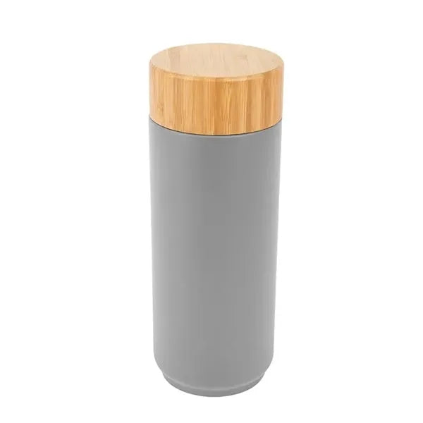 16 Oz. Stainless Steel Coral Bottle With Bamboo Lid