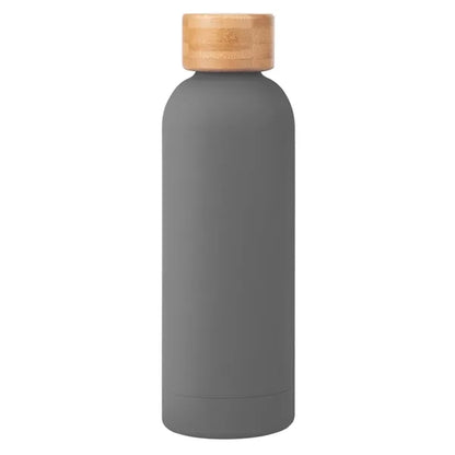17 Oz. Stainless Steel Bottle With Bamboo Lid