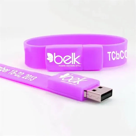 2GB Custom Silicone USB Flash Drive Wristband Bracelet