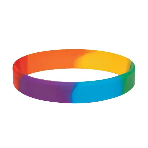 1/2" Embossed Printed Silicone Wristband