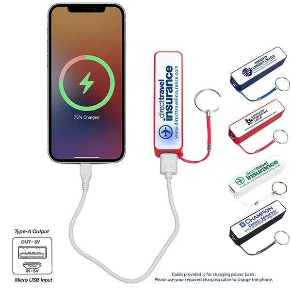 In Charge UL Listed 2200 mAh Portable Lithium Ion Power Bank