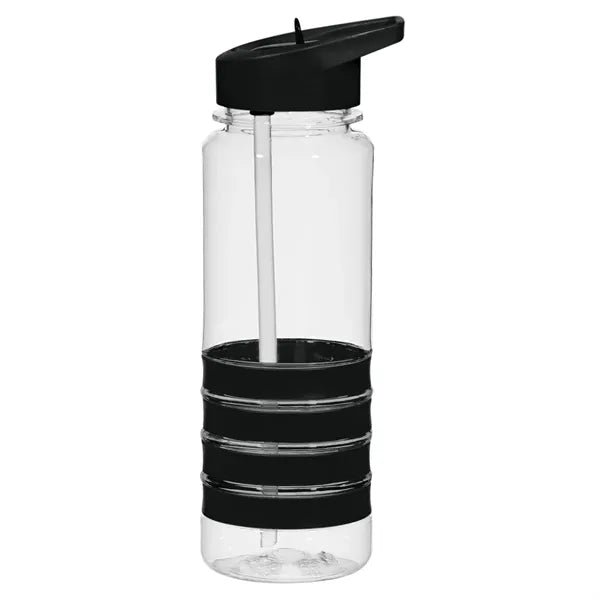 24 Oz. Banded Gripper Bottle With Straw