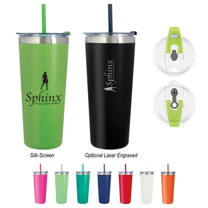 24 Oz. Two-Tone Mountain Tumbler with Straw