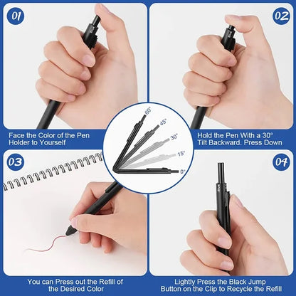 4-in-1 Multi-Color Pen with Metal Barrel