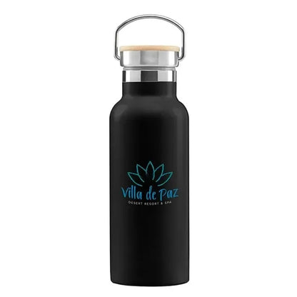 17 oz. Double Wall Stainless Steel Bottle with Bamboo Cap