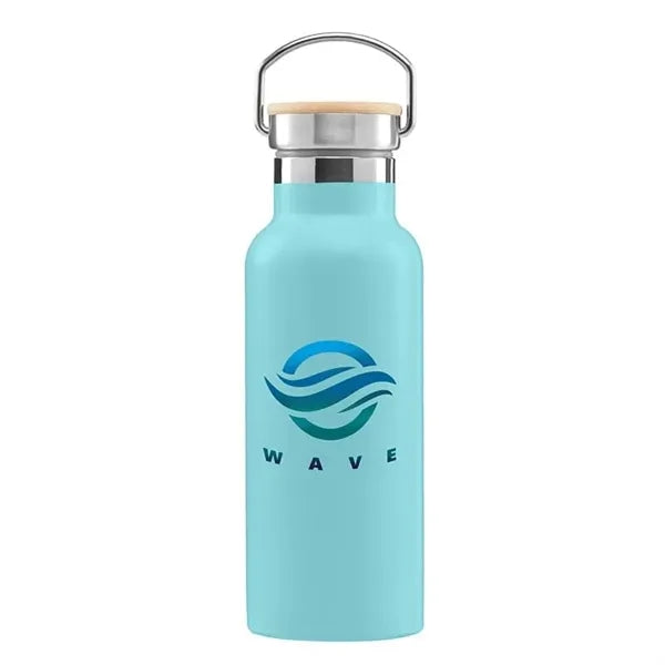 17 oz. Double Wall Stainless Steel Bottle with Bamboo Cap