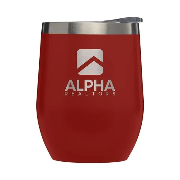Escape - 11 oz. Double-Wall Stainless Wine Cup - Laser