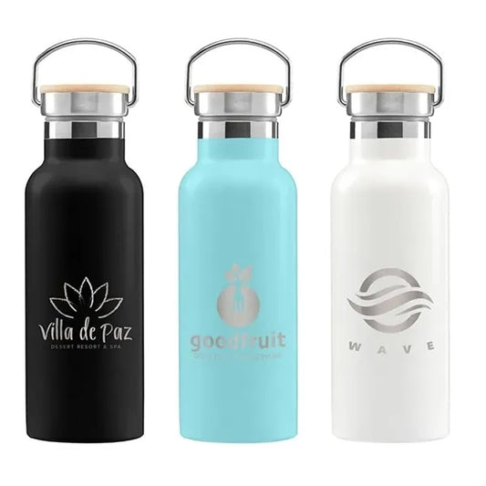 Oahu - 17 oz. Double-Wall Stainless Canteen Bottle - Laser