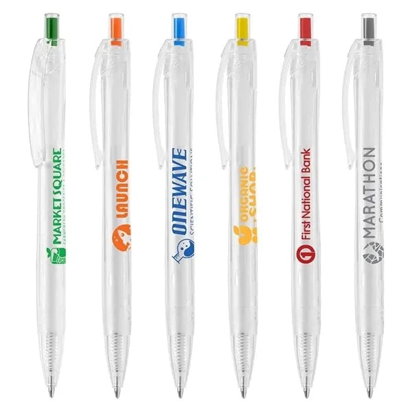Aqua Clear - Eco Recycled PET Plastic Pen - Full Color