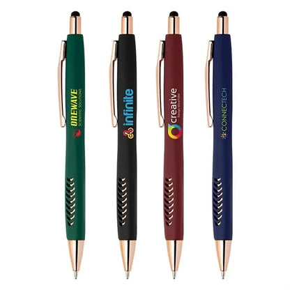 Avalon Softy Rose Gold Pen w/ Stylus - Full Color