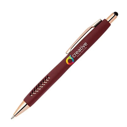 Avalon Softy Rose Gold Pen w/ Stylus - Full Color