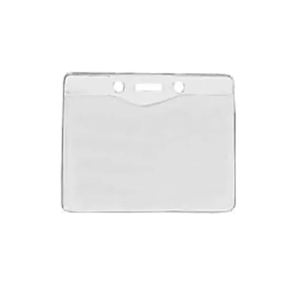 Blank Top Load Clear Vinyl Badge Holder w/Slot/Chain Holes