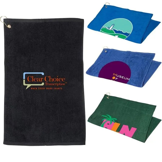 Golf Towel with Grommet and Hook 16" x 25"