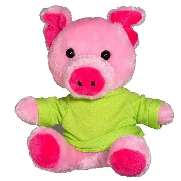 7" Plush Pig with T-Shirt