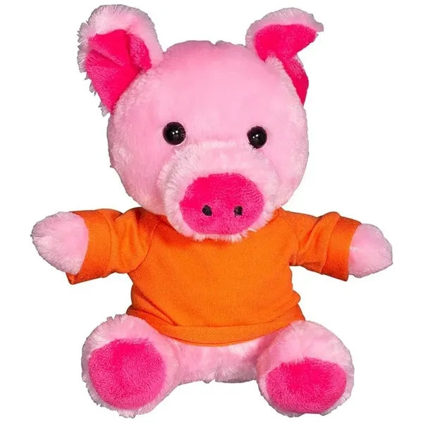7" Plush Pig with T-Shirt