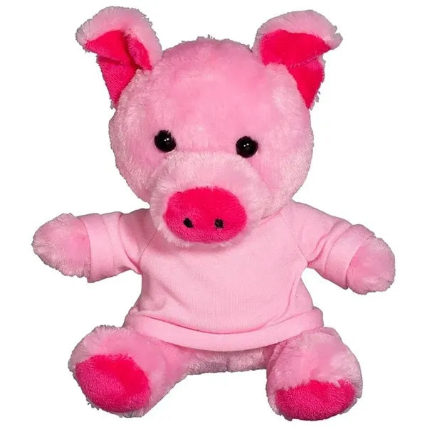 7" Plush Pig with T-Shirt