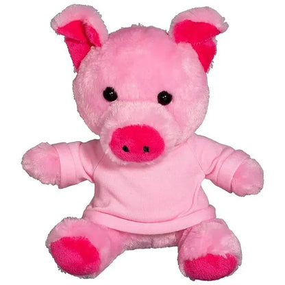 7" Plush Pig with T-Shirt