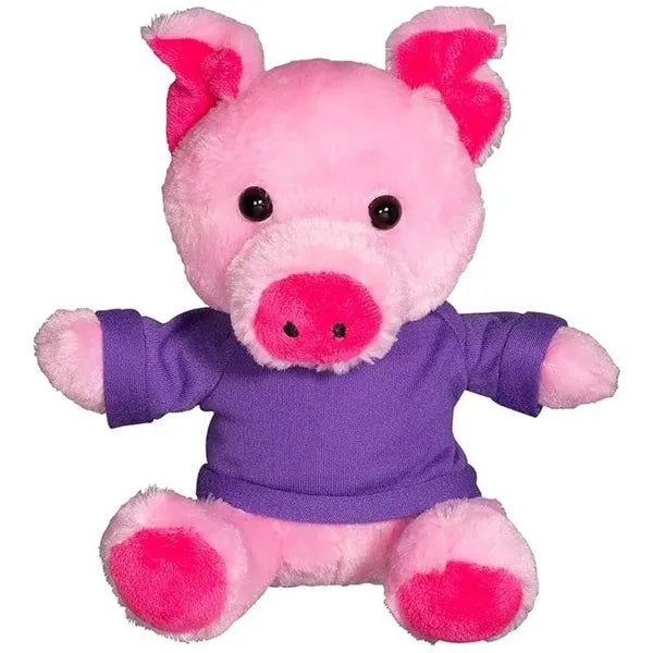 7" Plush Pig with T-Shirt