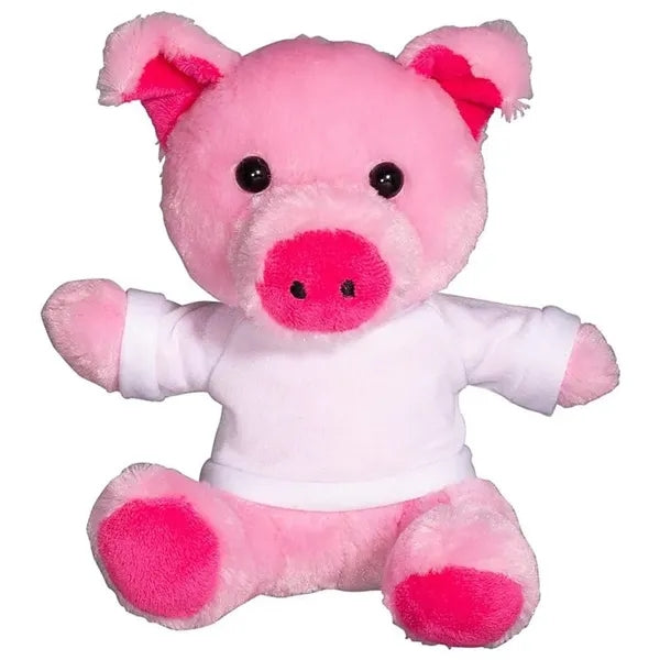 7" Plush Pig with T-Shirt