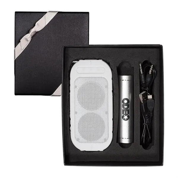 Pool-Side Wireless Speaker & Power Bank Gift Set