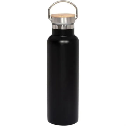20 Oz. Double-Wall Bottle with Bamboo Lid in Rose Gold