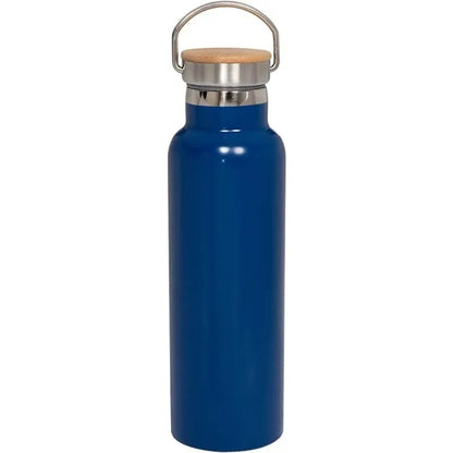 20 Oz. Double-Wall Bottle with Bamboo Lid in Rose Gold