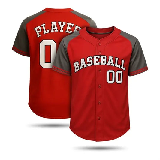 Men's Full Button Sublimated Interlock Baseball Jersey 150G